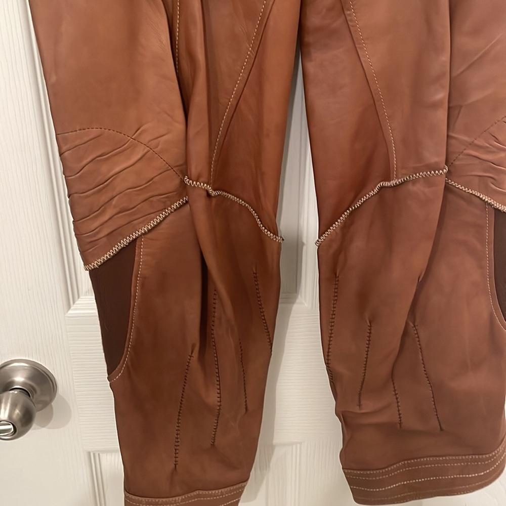 Marithe & François Girbaud butter soft leather crop pant - Picture 2 of 12